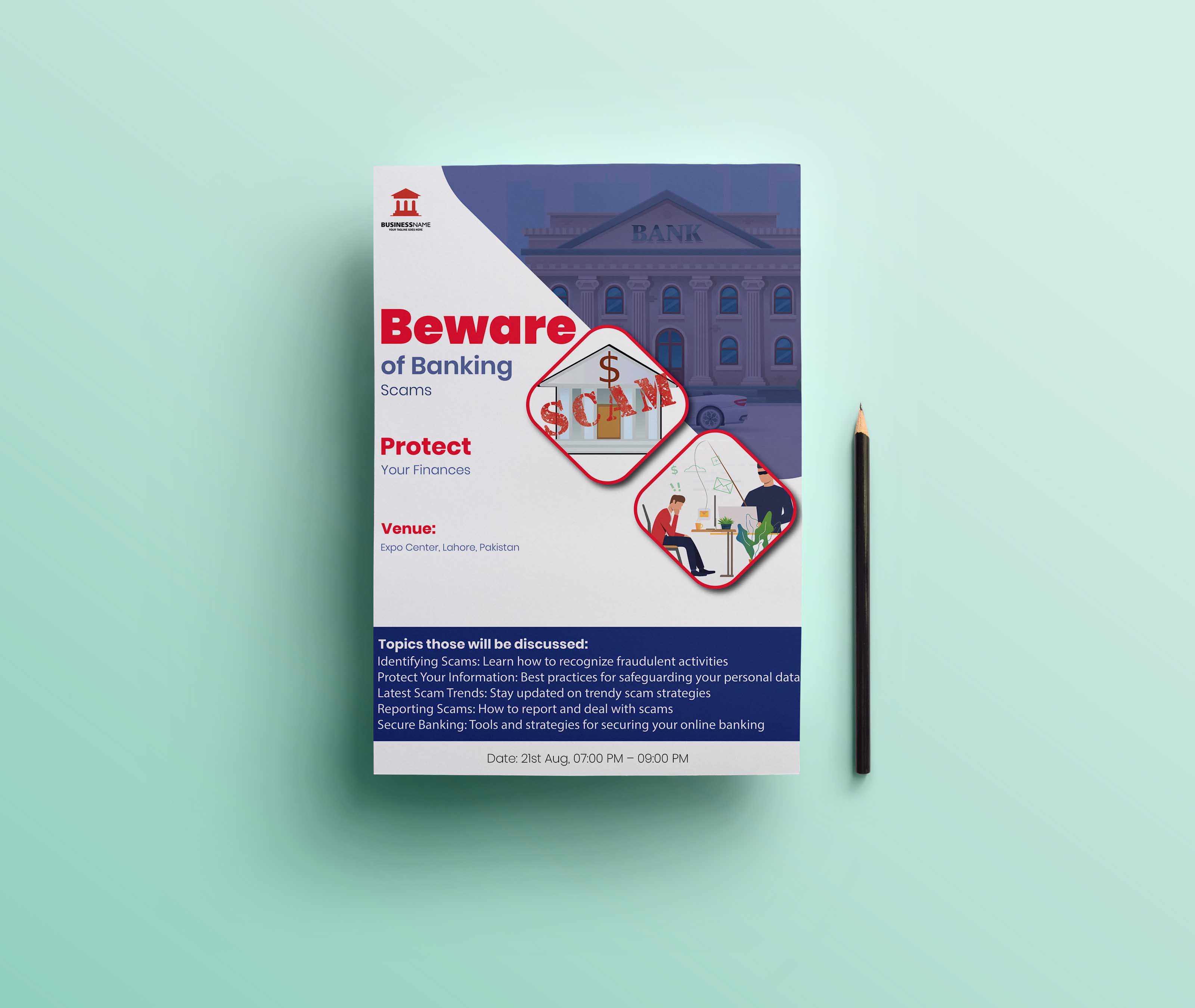 Beware of Banking Poster